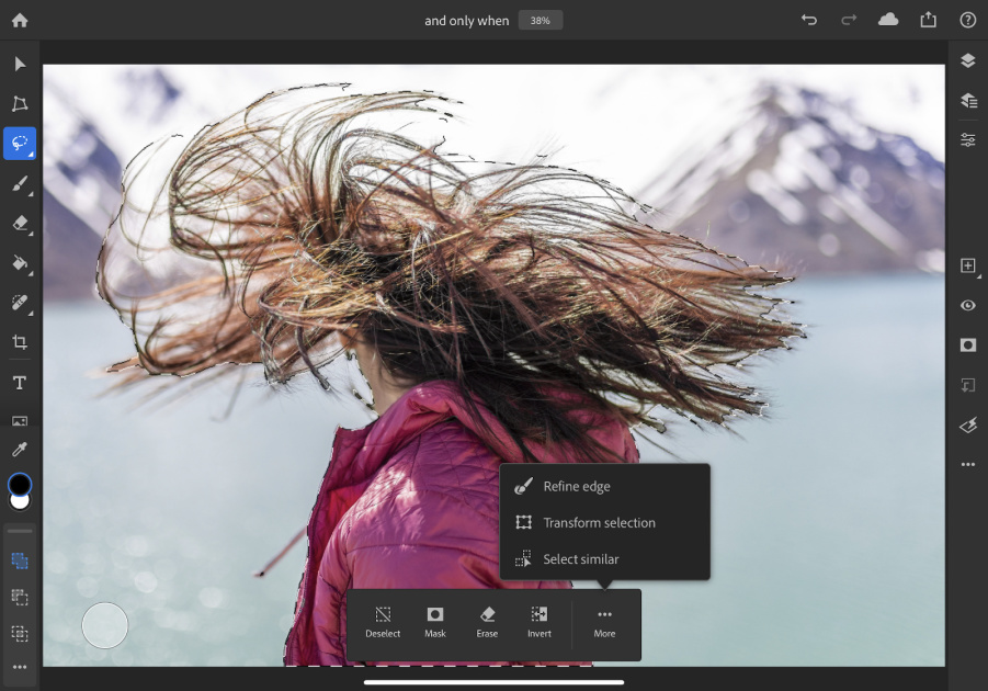 Photoshop gets another batch of desktop features for the iPad