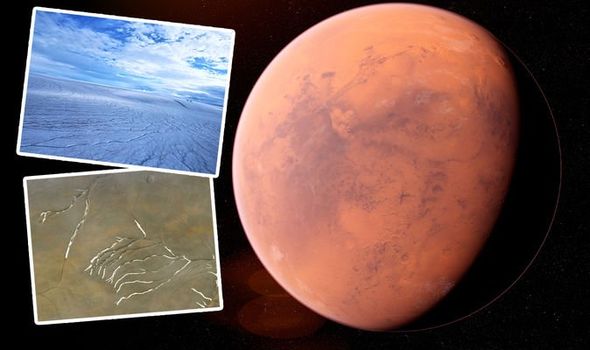 Studies show that, ancient Mars may have been covered with ice, not water