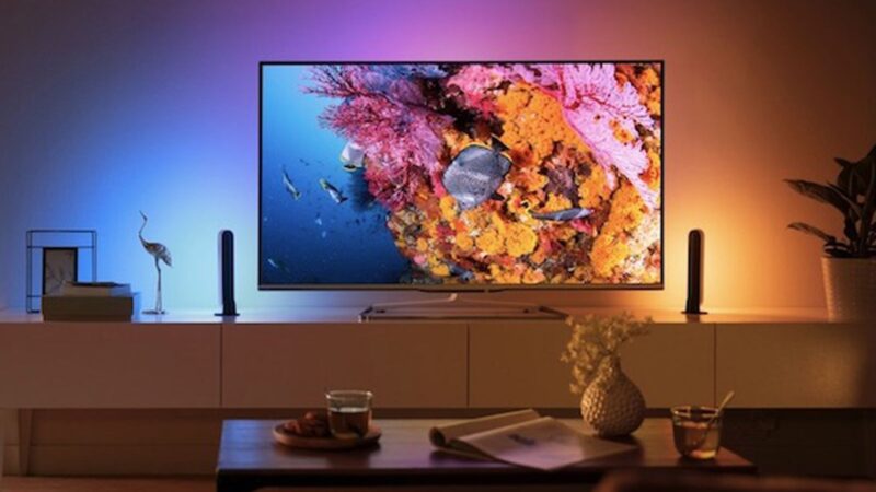 In the new Philips Hue lightstrip each LED can match your TV with various colors