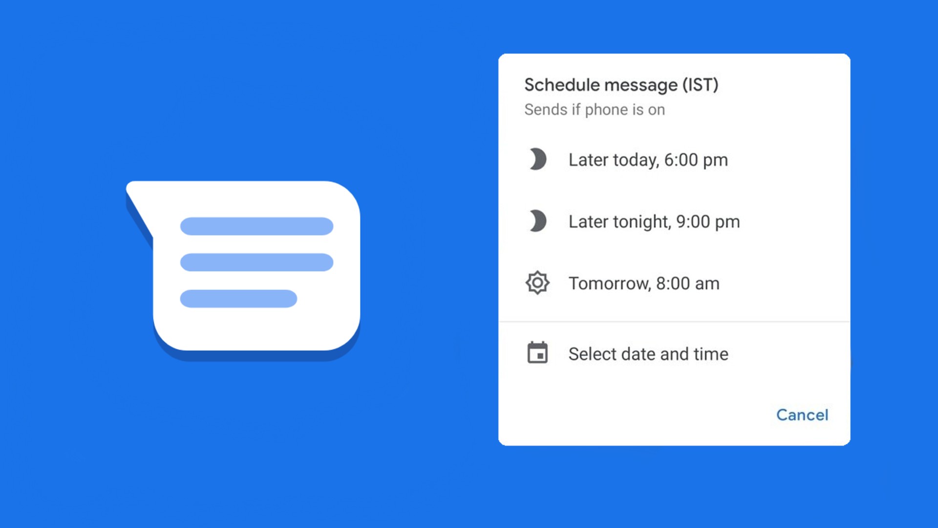 Google Messages: Starts testing scheduled sending options