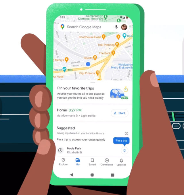 Google Maps: New “Go tab” takes you to frequently-visited places in a tap