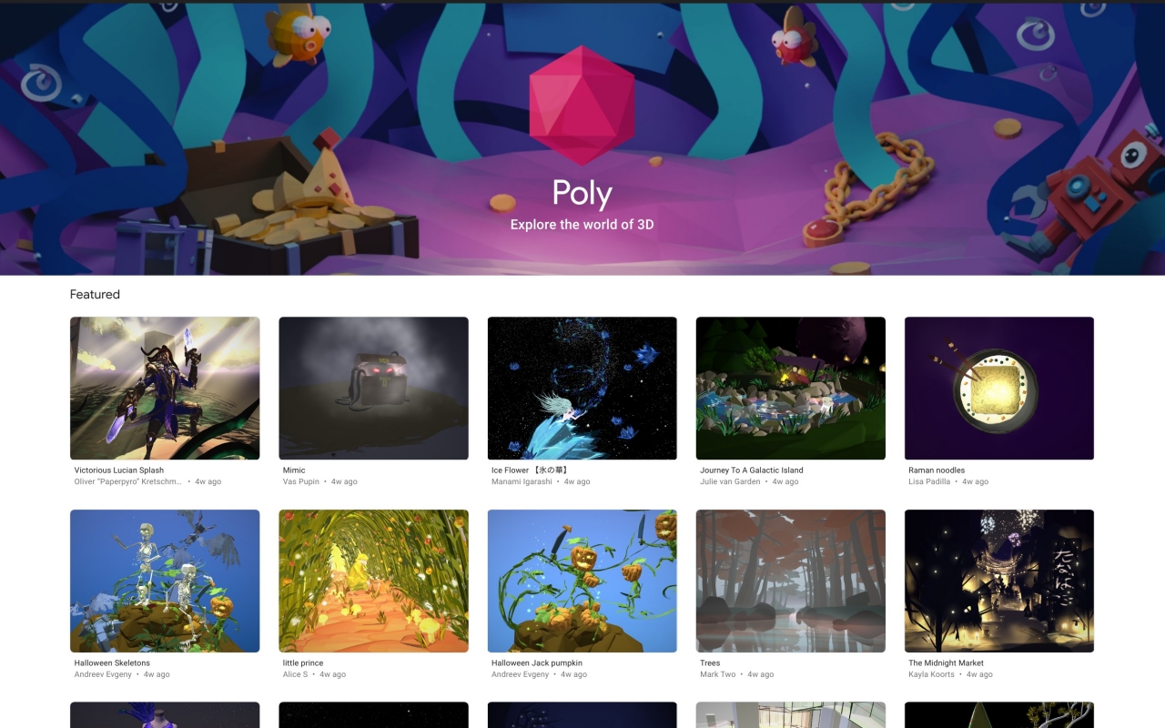 Google is closing down the ‘Poly 3D content’ platform