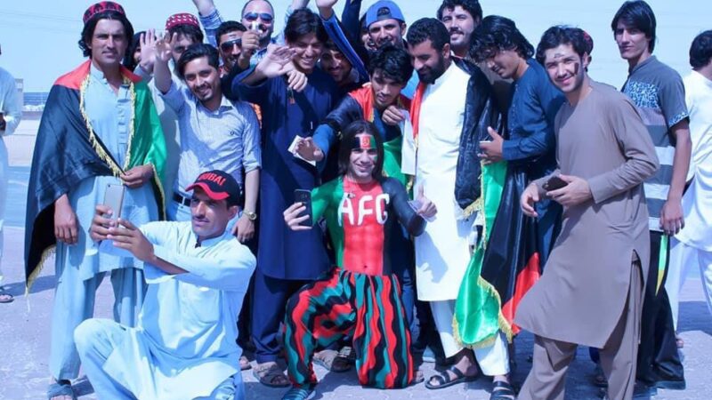 Cricket series Afghanistan and UAE .Super fan Rahim sediqi