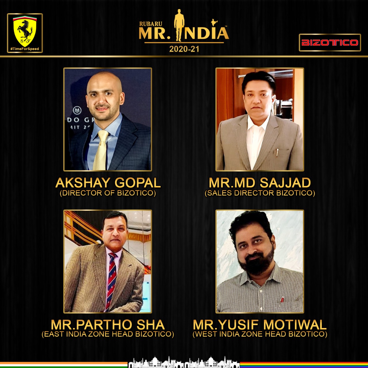 India’s biggest male pageant – Rubaru Mr. India associates with Ferrari and Bizotico for its 17th edition