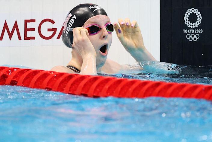 Lydia Jacoby becomes first Alaskan swimmer to win Olympic gold medal with major upset in 100-meter breaststroke