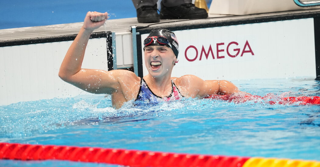 Tokyo Olympics : Katie Ledecky win first-ever gold medal in the women’s 1,500-meter freestyle