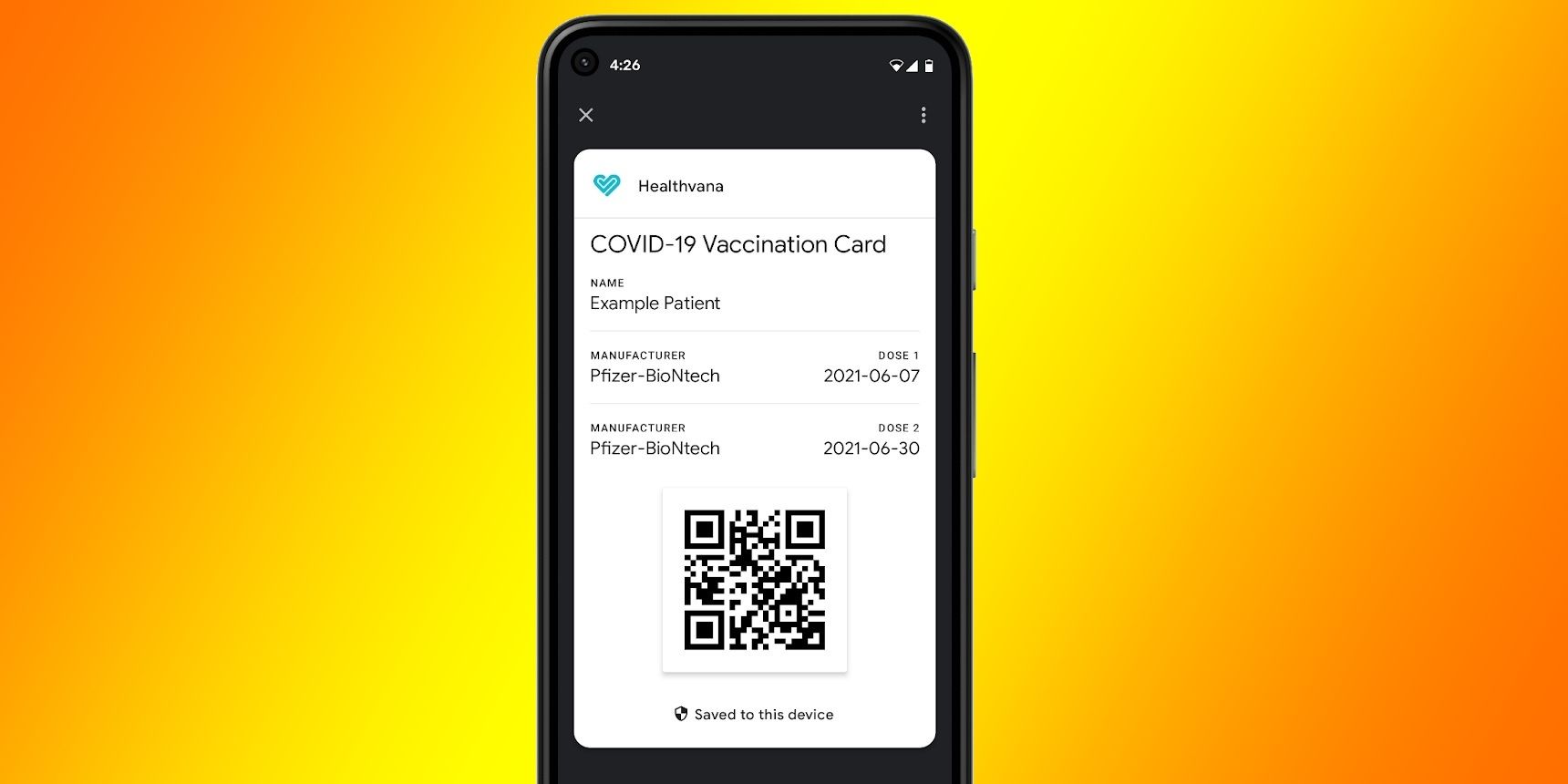 Google is making to store digital COVID-19 vaccination cards or test results on Android devices