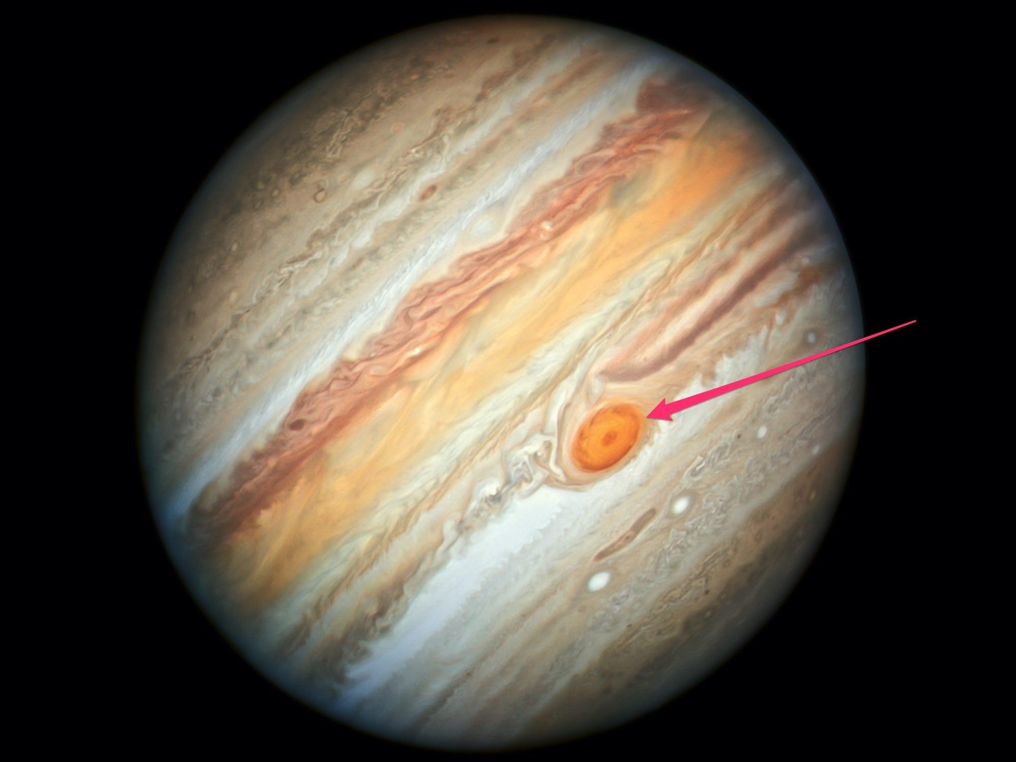 NASA’s Hubble Space Telescope has discovered a mysterious change in Jupiter’s Great Red Spot