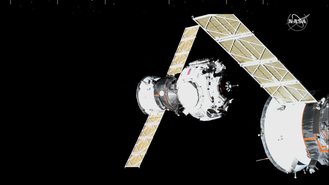 Russia’s Prichal docking module arrives at the International space station