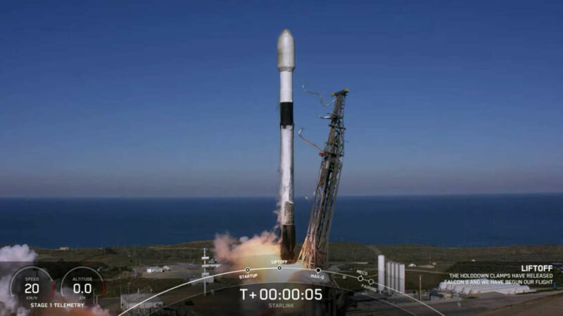 SpaceX launches fifty Starlink satellites, lands rocket on a ship at sea