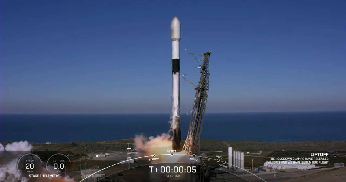 SpaceX launches fifty Starlink satellites, lands rocket on a ship at sea