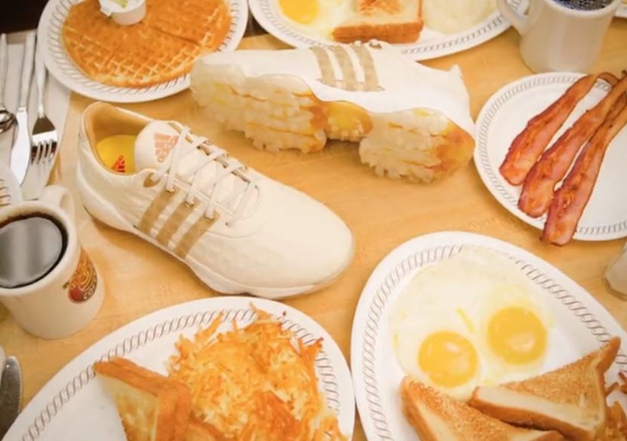 Adidas and Waffle House have teamed up with the exclusive Tour360 22 golf shoes for Masters 2022