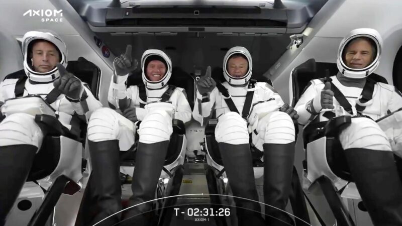 The SpaceX capsule docks at ISS with an all-private astronaut crew