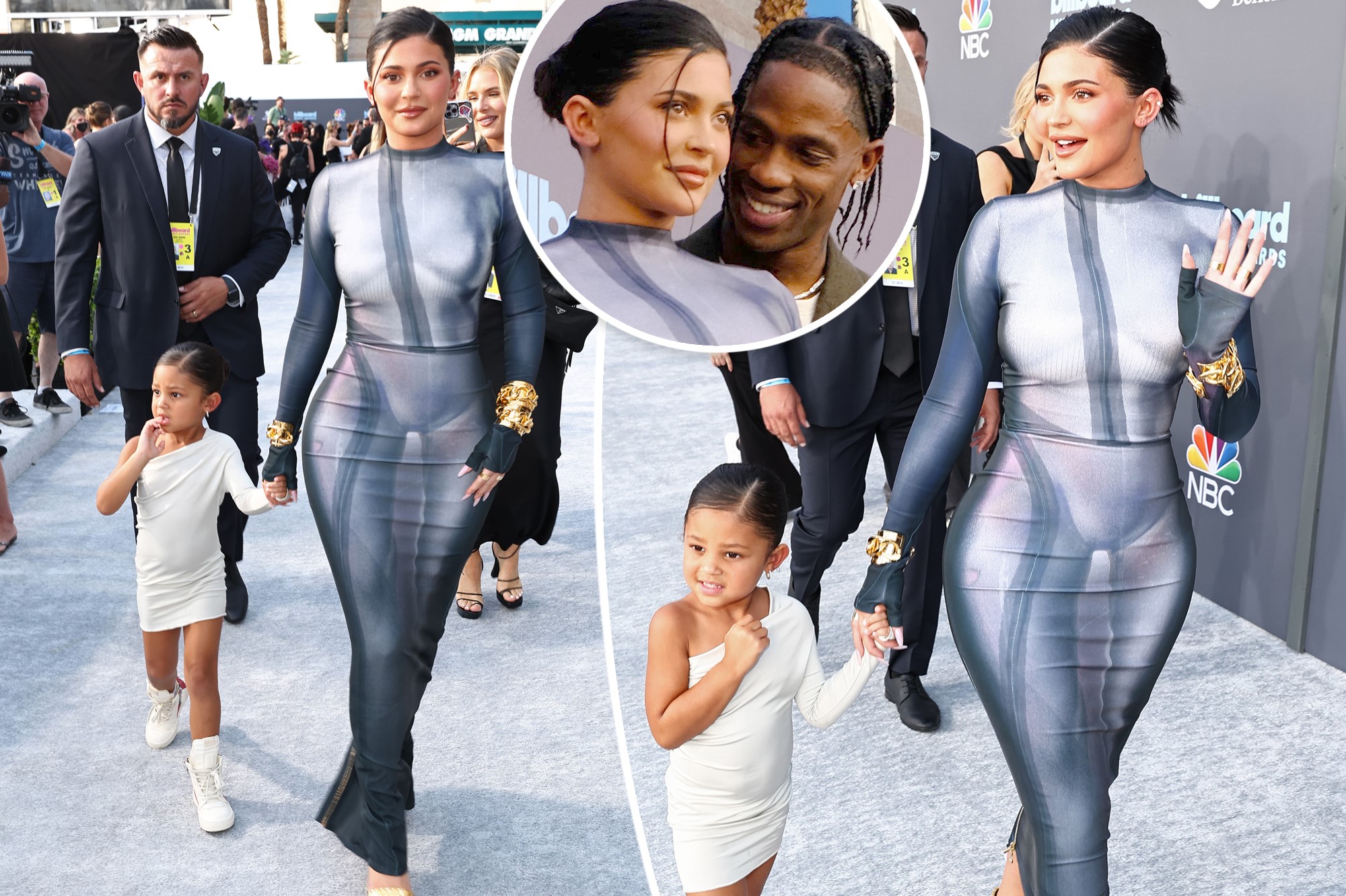 Kylie Jenner and Stormi Support Travis Scott at the Billboard Music Awards 2022