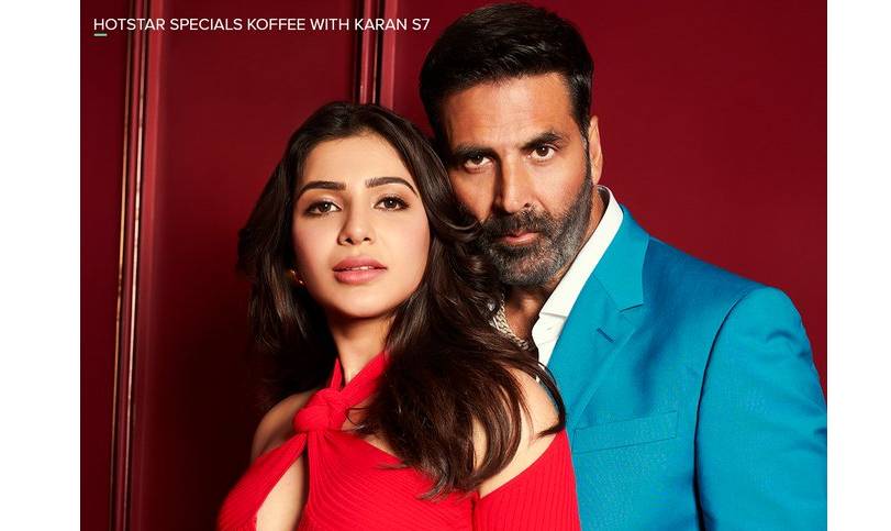 Samantha Prabhu and Akshay Kumar episode of “Koffee With Karan 7” episode 3 Releasing Today @7pm