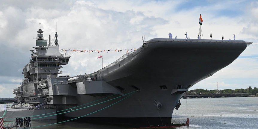 India’s first domestically produced aircraft carrier, according to Narendra Modi, places it in a league of “select nations.”