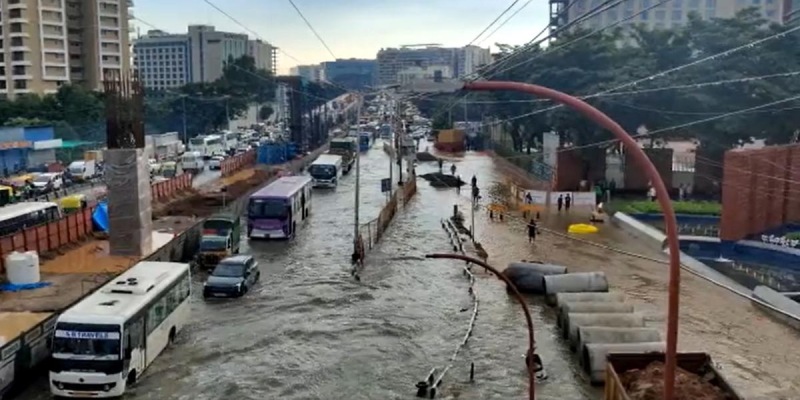 A yellow alert has been issued after overnight rains in Bengaluru