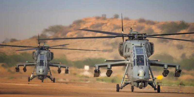 First light combat helicopters produced in India are delivered to the Air Force today