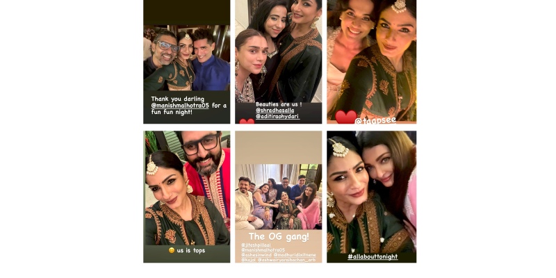 Raveena Tandon shares inside shots from Diwali party, dances to You Are My Soniya with Aishwarya Rai, Madhuri Dixit