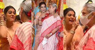 The Internet praises Kajol’s “guts” and jokes “Amit Uncle Ko Baar Baar Corona Ho Jata Hai…” after she forces Jaya Bachchan to remove her mask at Durga Pandal…