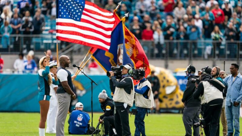 Votte Hall Scores with Classic Star Spangled Banner rendition at NFL Game in Jacksonville, FL