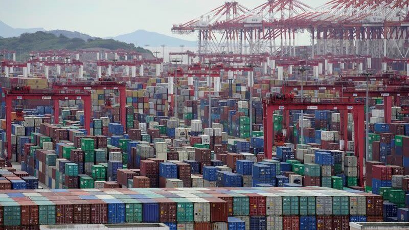 China’s exports fell less than expected in December