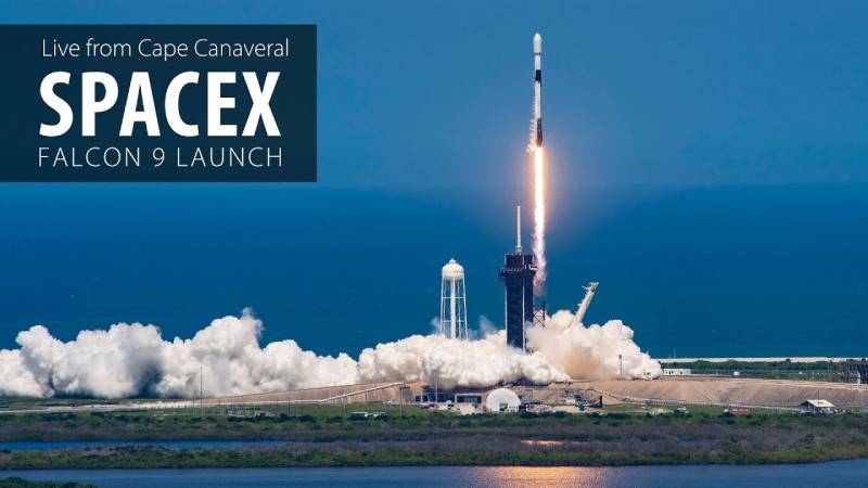 The SpaceX Falcon 9 rocket launched from Cape Canaveral