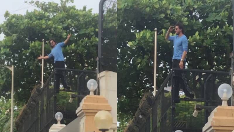 Shah Rukh Khan Charms Fans With An Unexpected Appearance Outside Mannat, Pauses dramatically. Observe