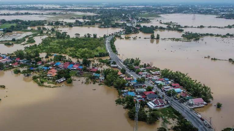 Drought and more frequent heavy rains as a result of climate change caused by humans