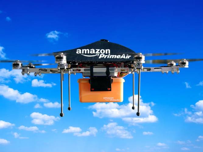 Amazon employs drones for Prime Air drone deliveries of medical supplies