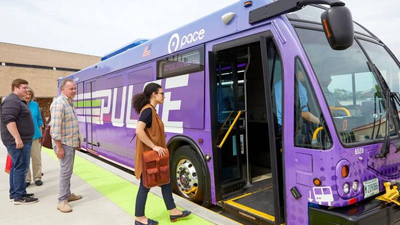 A new expedited transport route Pulse line has been launched by Pace from Davis to O’Hare