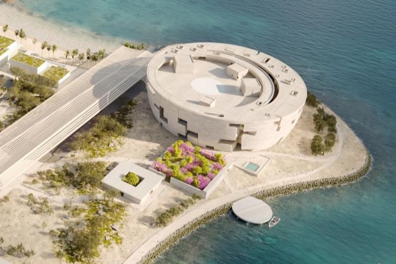 Herzog & De Meuron Reveals Concrete Museum on Qatari Island