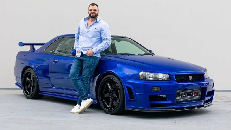 Unveiling the Automotive Marvel: Lecha Khouri’s 1 of 1 R34 GTR NISMO F-Sport Wangan Blue Anniversary Supercar!