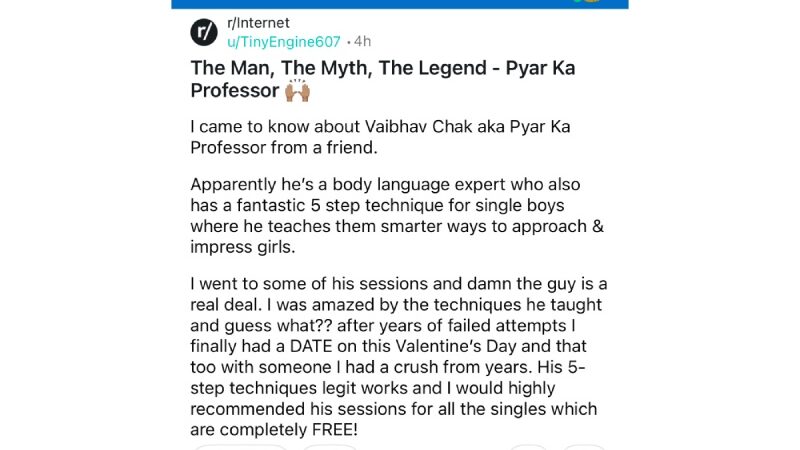 Pyaar Ka Professor Goes Viral: Helping Singles Find Love