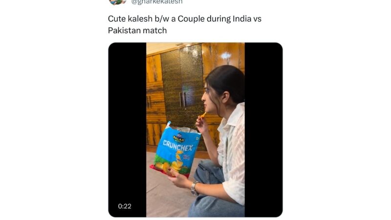 Cute Kalesh between a couple during India Pakistan match is going viral