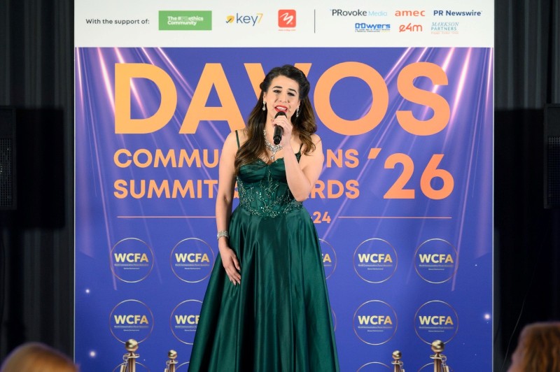 Victoria Kennedy Performs at the 2026 Davos Communications Summit Gala After Earning Silver for Victorious PR